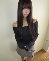 Ast U-Neck Button Ribbed T-Shirt