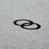 DOUBLE LOOP LOGO SLEEK HOODIE SWEATSHIRT GRAY
