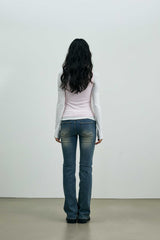 COMET LAYERED SLEEVE TOP / PINK