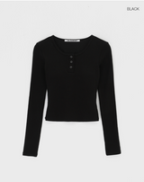 [MADE] Easy Henry Neck Long Sleeve T-Shirt With Cap