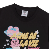 25SS ウーマンサーフィンオパンチュウサギスタンダード半袖Tシャツ ブラック