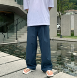 ワイビードクールアイスストリングピンタックワイドパンツ