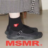 Cupid Heart Logo Low Socks Black