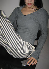 TERRY STRIPE PANTS