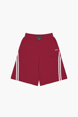 Solid Bermuda Shorts Deep Red