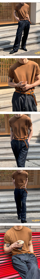 [S/S] リネンハーフバンディングパンツ(2color)