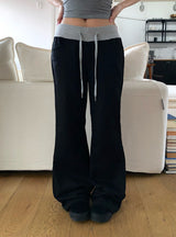 Conf color matching pocket bootcut pants