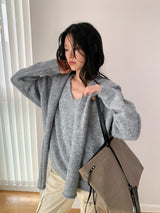 コレクションウールレイヤードVネックニット