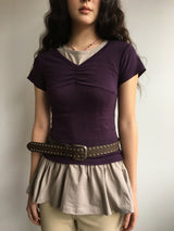 Serine shirring t-shirt (4color)