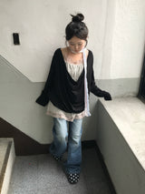 2-Color Signature Flare Denim Pants