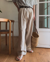 Marid Linen Two-Tuck Slacks