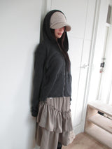 heavy knit hoodie