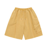 24FW APPLIQUE LOGO PIGMENT SHORT PANTS LIGHT YELLOW