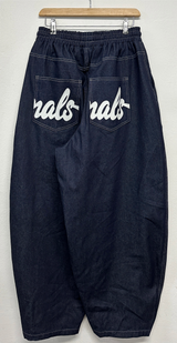 HIP PRINTING TATTOO LETTERING BALLOON RAW LOW DENIM 🩵🖤 - 2 COLORS