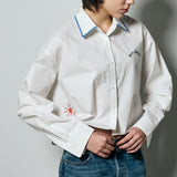 [WM] Poplin Cropped Shirt_White
