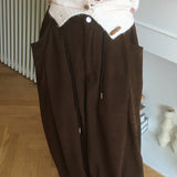 Nelz Corduroy Snap Wide Pants
