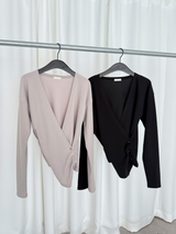 ruffle v neck cardigan