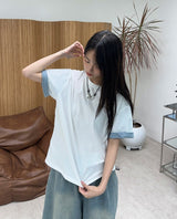 セレン チェック ロールアップ ショートスリーブ Tシャツ