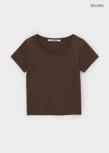 [B-BASIC] スタンダードUネック半袖Tシャツ