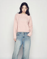 25FW WOMAN BASIC LOGO KNIT LIGHT PINK