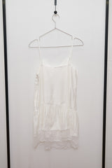 V-neck Lace Dress (White)