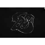 ウォッシュドデニムアップリケショートフーディー_ブラック