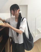 リシムチェックショルダークロスボディーバッグ