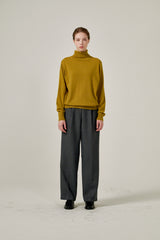 Cashmere turtle neck knit (Black)