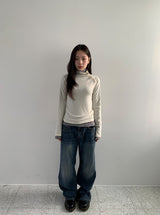 Soyan denim wide pants