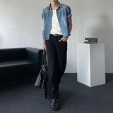 MG323 Pinter Crop Denim Shirt (2 colors)