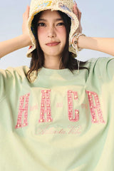 パッチパールルーズフィットTシャツ