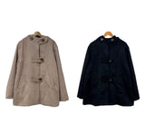 Balmacaan hood coat