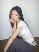 Elta Punching Flower Short Sleeve T-shirt