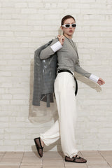 NEW CUFFS TOP_MELANGE GRAY