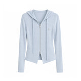 Elina Slim Two-Way Hood Zip-Up