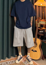 Light One-Tuck Bermuda Shorts 4COLOR