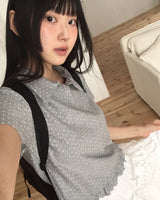 [MADE] Seju ドットカラーフリル半袖Tシャツ
