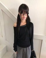 Elang Contrast Shirred T-Shirt