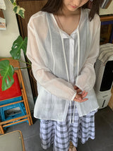 Noah See-through Summer Tie Blouse