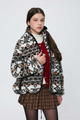 NORDEN FLEECE JACKET / BROWN