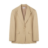 THREE BUTTON BLAZER (BEIGE)