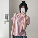ラブリーキャット 🩷 絵文字半袖Tシャツ (3 colors)