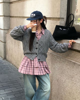 [ORIGINAL] Sand Color Heavy Knit Cardigan