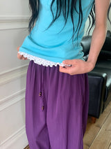 Ritz Wood String Color Nylon Pants