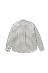 Peeky check shirt_skyblue