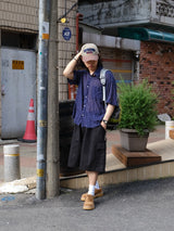 [SEMADE] Forest Daily Check Half Shirts