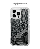 [Magsafe]Black Veil Lace Gel Hard Phone Case