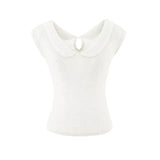 Luelle Eyelet Collar Knit
