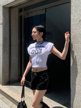  Player003 Crop Half Sleeve T-shirt (3 colors)