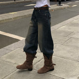 [BELLIDE MADE] シアーリングバックポケットデニムワイドパンツ